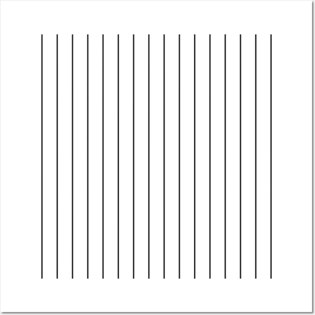 Vertical black stripes pattern Wall Art by kallyfactory